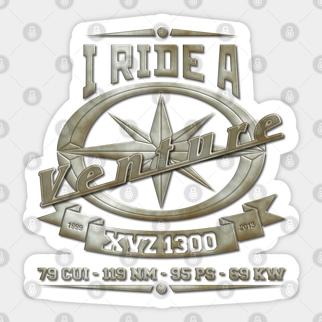 I Ride A Venture XVZ 1300 V2 Sticker by Wile Beck